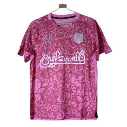 Fotbalový Dres FC Palestina X Farrah Azam 2025-26 Růžová Fotbalový Dres FC Palestina X Farrah Azam 2025-26 Růžová