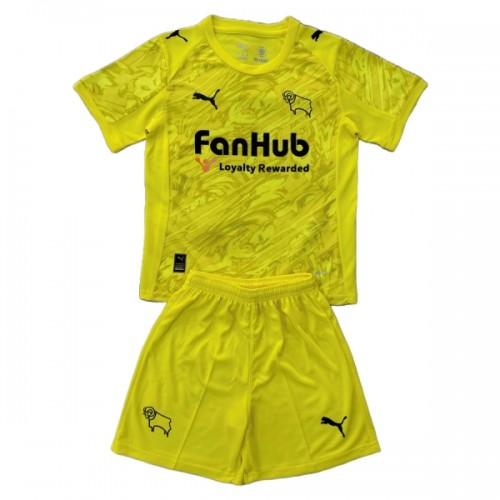Dětský Fotbalový Dres Derby County Brankářské 2025-26 Žlutá Dětský Fotbalový Dres Derby County Brankářské 2025-26 Žlutá