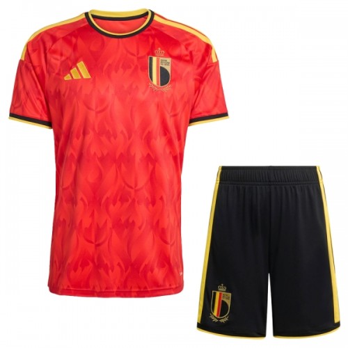 Dětský Fotbalový Dres Belgie Domácí Dresy Mistrovství Světa 2026 Dětský Fotbalový Dres Belgie Domácí Dresy Mistrovství Světa 2026