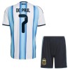 Dětský Fotbalový Dres Argentina De Paul 7 Domácí Dresy Mistrovství Světa 2026 Dětský Fotbalový Dres Argentina De Paul 7 Domácí Dresy Mistrovství Světa 2026