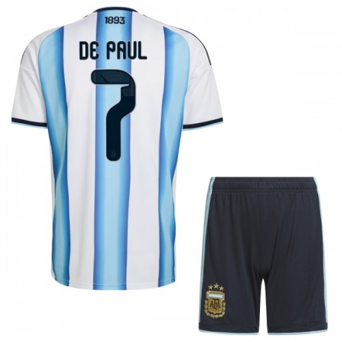 Dětský Fotbalový Dres Argentina De Paul 7 Domácí Dresy Mistrovství Světa 2026 Dětský Fotbalový Dres Argentina De Paul 7 Domácí Dresy Mistrovství Světa 2026