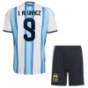Dětský Fotbalový Dres Argentina J. Alvarez 9 Domácí Dresy Mistrovství Světa 2026 Dětský Fotbalový Dres Argentina J. Alvarez 9 Domácí Dresy Mistrovství Světa 2026