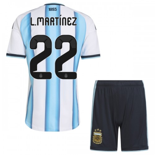 Dětský Fotbalový Dres Argentina Lautaro Martinez 22 Domácí Dresy Mistrovství Světa 2026 Dětský Fotbalový Dres Argentina Lautaro Martinez 22 Domácí Dresy Mistrovství Světa 2026
