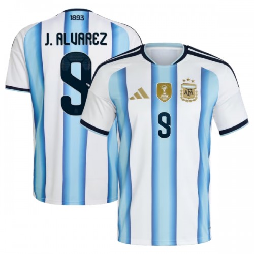 Fotbalový Dres Argentina J. Alvarez 9 Domácí Dresy Mistrovství Světa 2026 Fotbalový Dres Argentina J. Alvarez 9 Domácí Dresy Mistrovství Světa 2026