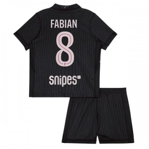 Dětský Fotbalový Dres Paris Saint-Germain Fabian 8 Čtvrtý Dresy Jordan 2025-26 Dětský Fotbalový Dres Paris Saint-Germain Fabian 8 Čtvrtý Dresy Jordan 2025-26
