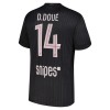 Fotbalový Dres Paris Saint-Germain D. Doue 14 Čtvrtý Dresy Jordan 2025-26