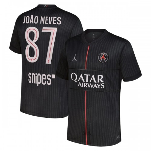 Fotbalový Dres Paris Saint-Germain Joao Neves 87 Čtvrtý Dresy Jordan 2025-26 Fotbalový Dres Paris Saint-Germain Joao Neves 87 Čtvrtý Dresy Jordan 2025-26