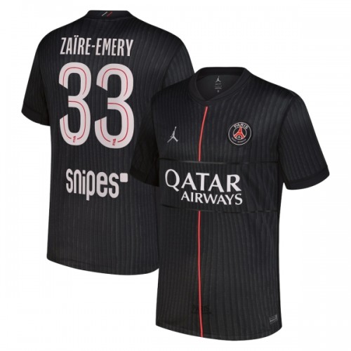 Fotbalový Dres Paris Saint-Germain Zaire-Emery 33 Čtvrtý Dresy Jordan 2025-26 Fotbalový Dres Paris Saint-Germain Zaire-Emery 33 Čtvrtý Dresy Jordan 2025-26