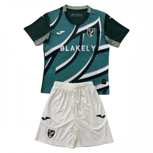 Dětský Fotbalový Dres Norwich City Venkovní Dresy 2025-26 Dětský Fotbalový Dres Norwich City Venkovní Dresy 2025-26