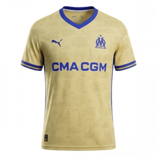 Fotbalový Dres Olympique de Marseille Čtvrtý Dresy 2025-26 Fotbalový Dres Olympique de Marseille Čtvrtý Dresy 2025-26