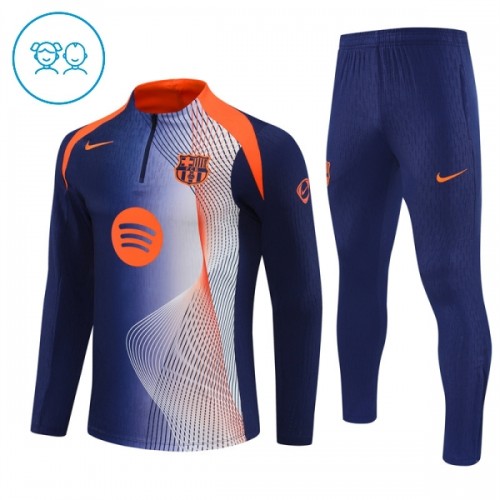 Dětský FC Barcelona Tréninkový Mikina Čtvrt Zip 2025-26 Modrá Dětský FC Barcelona Tréninkový Mikina Čtvrt Zip 2025-26 Modrá