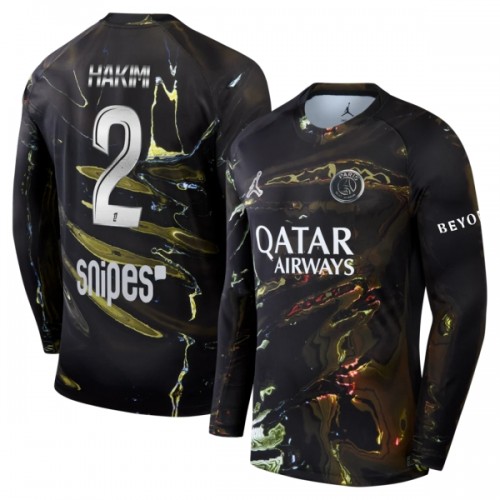 Fotbalový Dres Paris Saint-Germain Hakimi 2 Night Edition 2025-26 Dlouhý Rukáv Fotbalový Dres Paris Saint-Germain Hakimi 2 Night Edition 2025-26 Dlouhý Rukáv