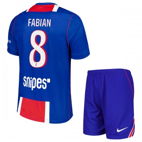 Dětský Fotbalový Dres Paris Saint-Germain Fabian 8 Domácí Dresy 2026-27 Dětský Fotbalový Dres Paris Saint-Germain Fabian 8 Domácí Dresy 2026-27