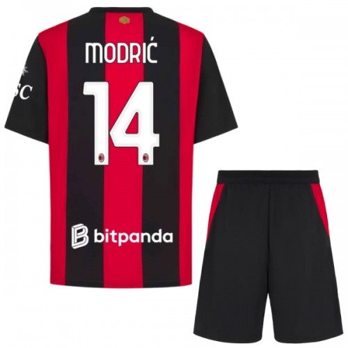 Dětský Fotbalový Dres AC Milán Modrić 14 Domácí Dresy 2026-27 Dětský Fotbalový Dres AC Milán Modrić 14 Domácí Dresy 2026-27