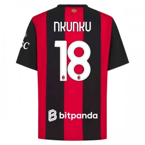 Fotbalový Dres AC Milán Nkunku 18 Domácí Dresy 2026-27 Fotbalový Dres AC Milán Nkunku 18 Domácí Dresy 2026-27