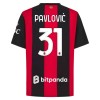 Fotbalový Dres AC Milán Pavlovic 31 Domácí Dresy 2026-27 Fotbalový Dres AC Milán Pavlovic 31 Domácí Dresy 2026-27