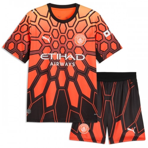 Dětský Fotbalový Dres Manchester City Alternativní Dresy Brankářské 2026-27 Oranžový Dětský Fotbalový Dres Manchester City Alternativní Dresy Brankářské 2026-27 Oranžový