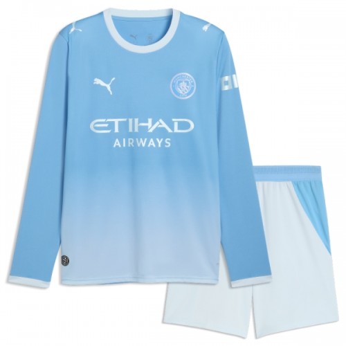 Dětský Fotbalový Dres Manchester City Domácí Dresy 2026-27 Dlouhý Rukáv Dětský Fotbalový Dres Manchester City Domácí Dresy 2026-27 Dlouhý Rukáv