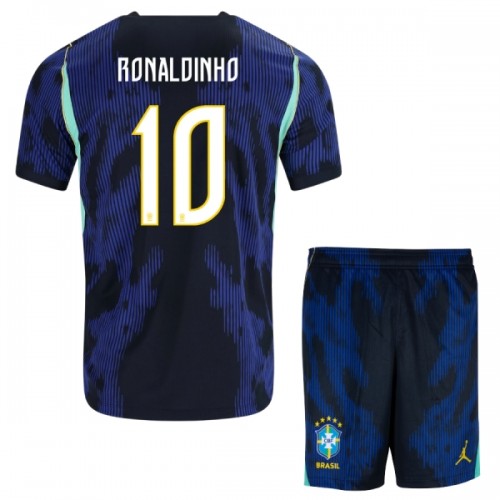 Dětský Fotbalový Dres Brazílie Ronaldinho 10 Venkovní Dresy Mistrovství Světa 2026 Dětský Fotbalový Dres Brazílie Ronaldinho 10 Venkovní Dresy Mistrovství Světa 2026