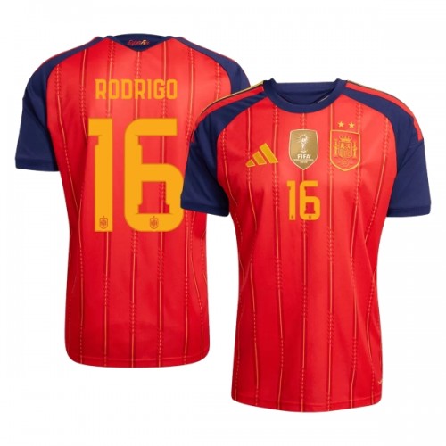 Fotbalový Dres Španělsko 2 Stars Rodrigo 16 Domácí Dresy Mistrovství Světa 2026 Fotbalový Dres Španělsko 2 Stars Rodrigo 16 Domácí Dresy Mistrovství Světa 2026