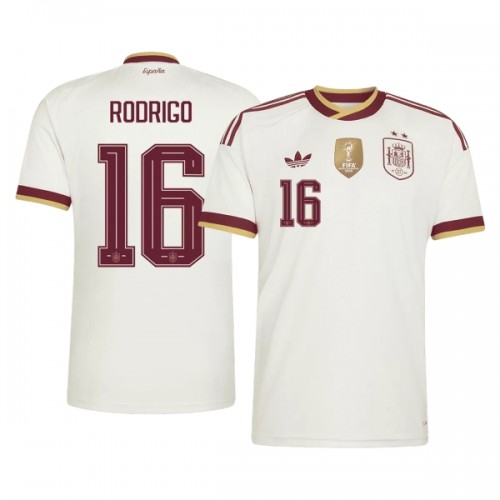 Fotbalový Dres Španělsko 2 Stars Rodrigo 16 Venkovní Dresy Mistrovství Světa 2026 Fotbalový Dres Španělsko 2 Stars Rodrigo 16 Venkovní Dresy Mistrovství Světa 2026