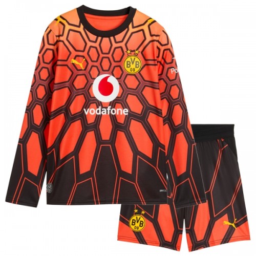 Dětský Fotbalový Dres Borussia Dortmund Domácí Dresy Brankářské 2026-27 Dlouhý Rukáv Oranžový Dětský Fotbalový Dres Borussia Dortmund Domácí Dresy Brankářské 2026-27 Dlouhý Rukáv Oranžový