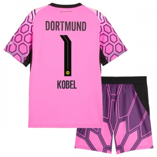 Dětský Fotbalový Dres Borussia Dortmund Kobel 1 Venkovní Dresy Brankářské 2026-27 Růžová Dětský Fotbalový Dres Borussia Dortmund Kobel 1 Venkovní Dresy Brankářské 2026-27 Růžová
