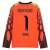 Fotbalový Dres Borussia Dortmund Kobel 1 Domácí Dresy Brankářské 2026-27 Dlouhý Rukáv Oranžový Fotbalový Dres Borussia Dortmund Kobel 1 Domácí Dresy Brankářské 2026-27 Dlouhý Rukáv Oranžový