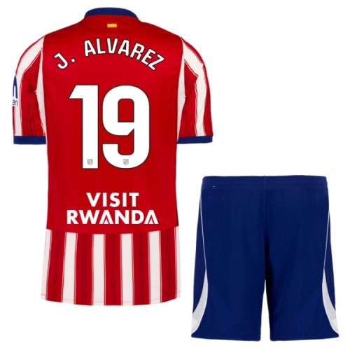 Dětský Fotbalový Dres Atlético Madrid J. Alvarez 19 Domácí Dresy 2026-27 Dětský Fotbalový Dres Atlético Madrid J. Alvarez 19 Domácí Dresy 2026-27