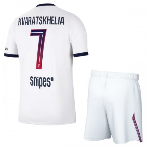 Dětský Fotbalový Dres Paris Saint-Germain Kvaratskhelia 7 Venkovní Dresy 2026-27 Dětský Fotbalový Dres Paris Saint-Germain Kvaratskhelia 7 Venkovní Dresy 2026-27