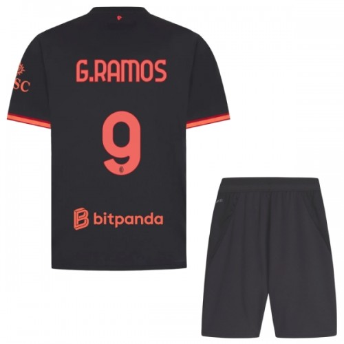Dětský Fotbalový Dres AC Milán G. Ramos 9 Alternativní Dresy 2026-27 Dětský Fotbalový Dres AC Milán G. Ramos 9 Alternativní Dresy 2026-27