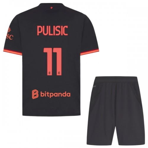 Dětský Fotbalový Dres AC Milán Pulisic 11 Alternativní Dresy 2026-27 Dětský Fotbalový Dres AC Milán Pulisic 11 Alternativní Dresy 2026-27