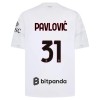 Fotbalový Dres AC Milán Pavlovic 31 Venkovní Dresy 2026-27 Fotbalový Dres AC Milán Pavlovic 31 Venkovní Dresy 2026-27