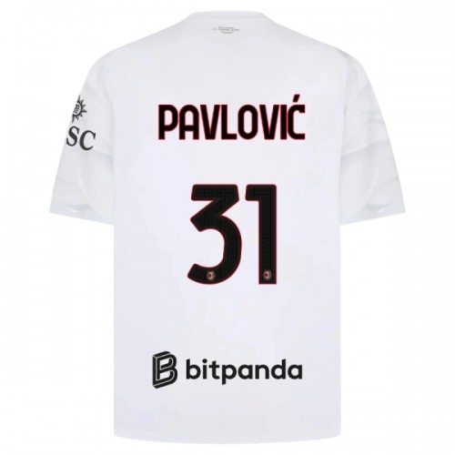 Fotbalový Dres AC Milán Pavlovic 31 Venkovní Dresy 2026-27 Fotbalový Dres AC Milán Pavlovic 31 Venkovní Dresy 2026-27