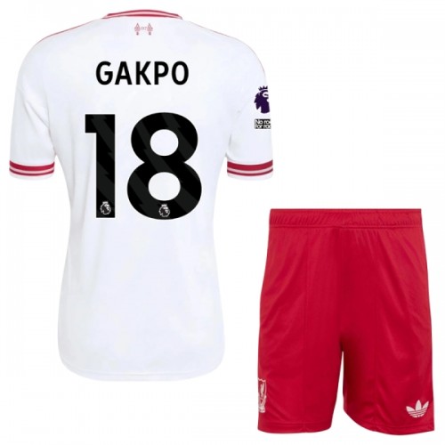 Dětský Fotbalový Dres Liverpool Gakpo 18 Venkovní Dresy 2026-27 Dětský Fotbalový Dres Liverpool Gakpo 18 Venkovní Dresy 2026-27