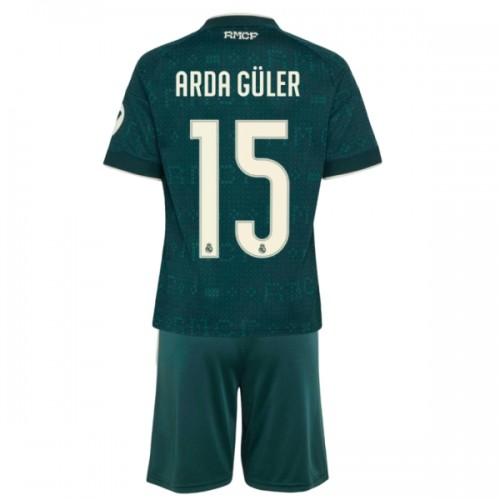 Dětský Fotbalový Dres Real Madrid Arda Guler 15 Venkovní Dresy 2026-27 Dětský Fotbalový Dres Real Madrid Arda Guler 15 Venkovní Dresy 2026-27
