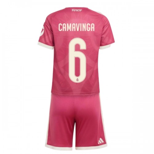 Dětský Fotbalový Dres Real Madrid Camavinga 6 Alternativní Dresy 2026-27 Dětský Fotbalový Dres Real Madrid Camavinga 6 Alternativní Dresy 2026-27