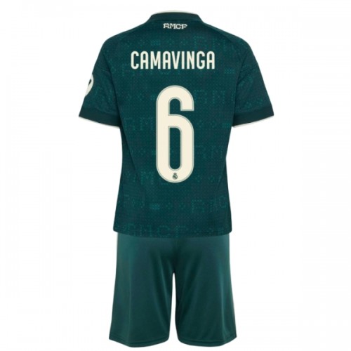 Dětský Fotbalový Dres Real Madrid Camavinga 6 Venkovní Dresy 2026-27 Dětský Fotbalový Dres Real Madrid Camavinga 6 Venkovní Dresy 2026-27