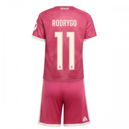 Dětský Fotbalový Dres Real Madrid Rodrygo 11 Alternativní Dresy 2026-27 Dětský Fotbalový Dres Real Madrid Rodrygo 11 Alternativní Dresy 2026-27