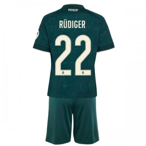Dětský Fotbalový Dres Real Madrid Rudiger 22 Venkovní Dresy 2026-27 Dětský Fotbalový Dres Real Madrid Rudiger 22 Venkovní Dresy 2026-27