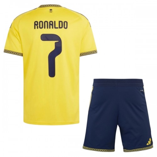 Dětský Fotbalový Dres Al Nassr Ronaldo 7 Domácí Dresy 2026-27 Dětský Fotbalový Dres Al Nassr Ronaldo 7 Domácí Dresy 2026-27