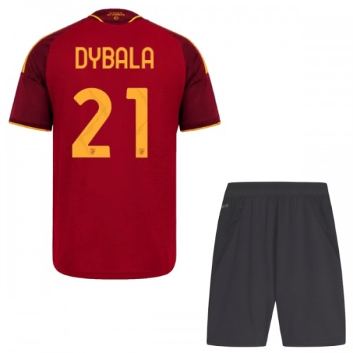 Dětský Fotbalový Dres AS Řím Dybala 21 Domácí Dresy 2026-27 Dětský Fotbalový Dres AS Řím Dybala 21 Domácí Dresy 2026-27