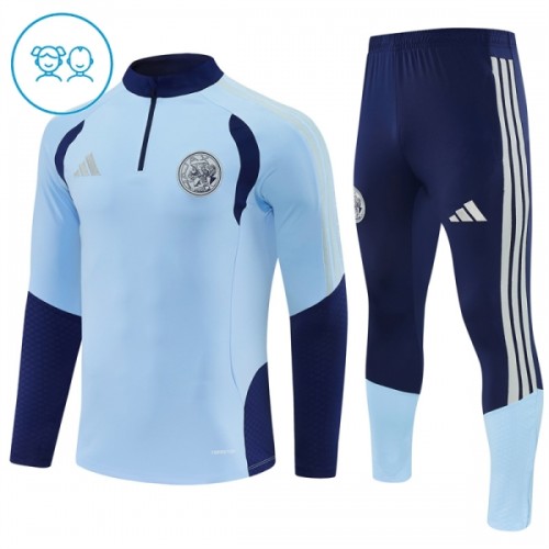 Dětský Ajax Tréninkový Mikina Čtvrt Zip 2026-27 Modrá Dětský Ajax Tréninkový Mikina Čtvrt Zip 2026-27 Modrá