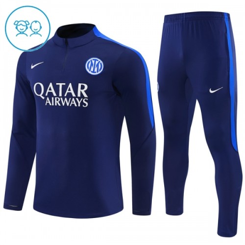 Dětský Inter Milán Tréninkový Mikina Čtvrt Zip 2026-27 Modrá Dětský Inter Milán Tréninkový Mikina Čtvrt Zip 2026-27 Modrá