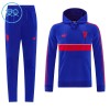 Dětský Manchester United Hoodie Tréninkový Mikina 2026-27 Modrá