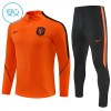 Dětský Nizozemsko Tréninkový Mikina Čtvrt Zip 2026-27 Oranžový