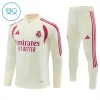 Dětský Real Madrid Tréninkový Mikina Čtvrt Zip 2026-27 Bílá Dětský Real Madrid Tréninkový Mikina Čtvrt Zip 2026-27 Bílá