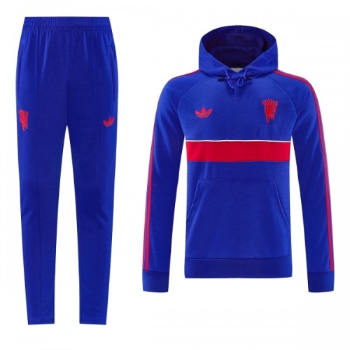 Manchester United Hoodie Tréninkový Mikina 2026-27 Modrá Manchester United Hoodie Tréninkový Mikina 2026-27 Modrá