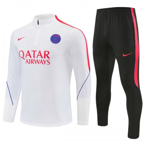 Paris Saint-Germain Tréninkový Mikina Čtvrt Zip 2026-27 Bílá Paris Saint-Germain Tréninkový Mikina Čtvrt Zip 2026-27 Bílá