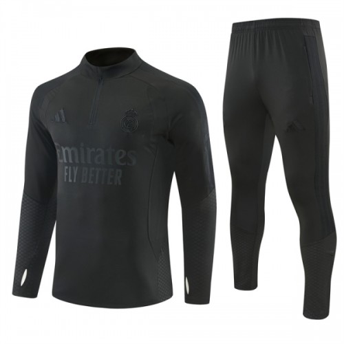 Real Madrid Tréninkový Mikina Čtvrt Zip 2026-27 Černá Real Madrid Tréninkový Mikina Čtvrt Zip 2026-27 Černá